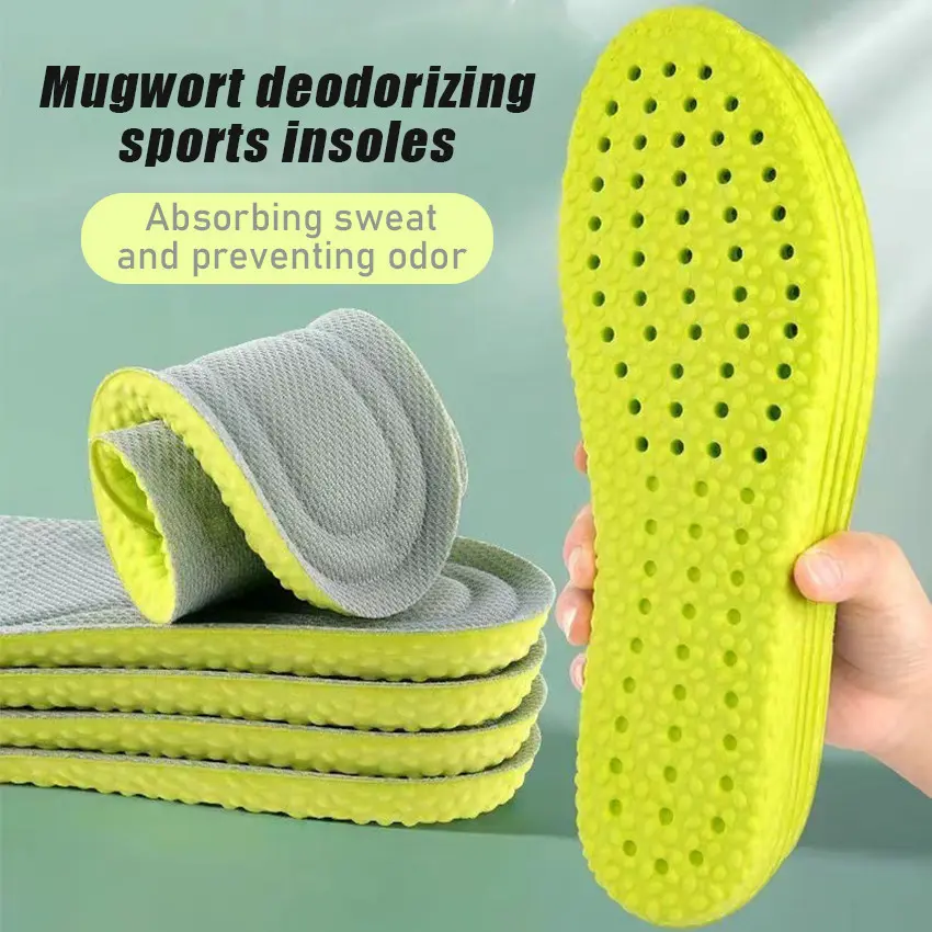 1 Pasang Insole Sepatu Super Empuk Lembut / Memory Foam Insole Olahraga Wormwood Anti Bau Anti Bakteri Anti Virus Deodorant Sol Sepatu Sport 35-46 Alas Kaki Sport Shoes Eva Boost Memory Foam Sol Shoe Pad Breathable Soft Foot Protection Sport Shock