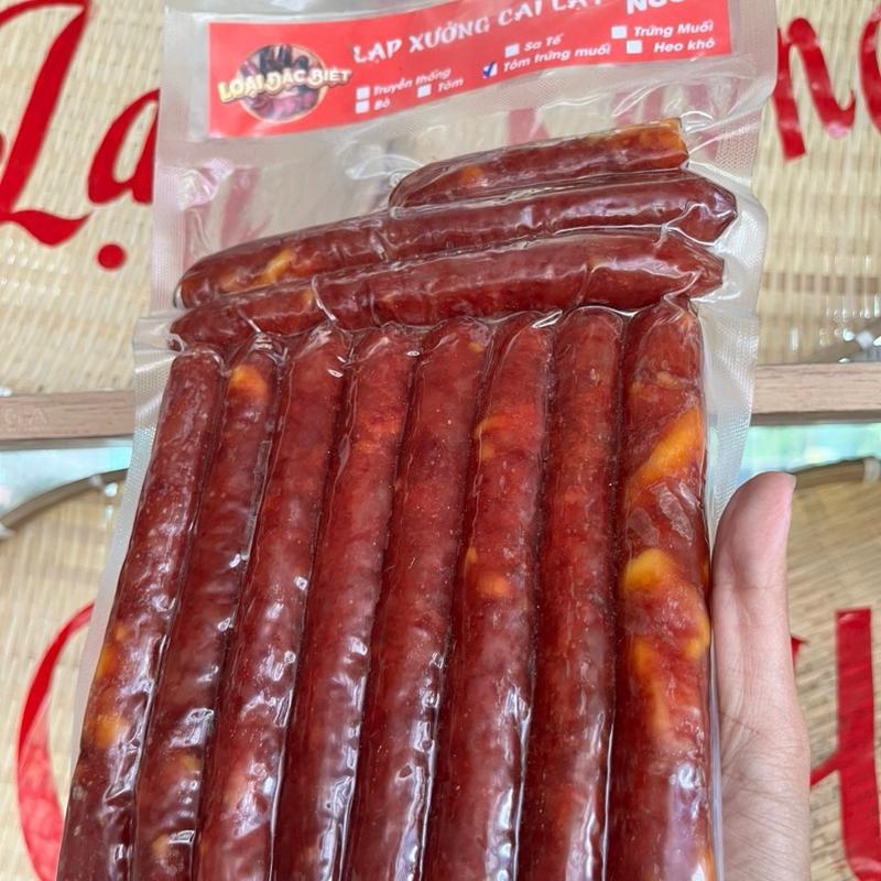 500GR ( 1 gói ) LẠP XƯỞNG KHÔ TÔM TRỨNG MUỐI nhà cô Hoà , đóng gói + hút chân không cẩn thận