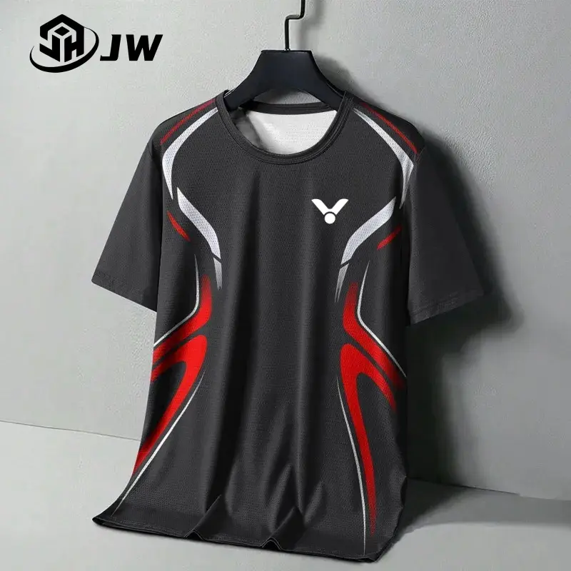 Áo Baju, Sản Phẩm Mới Bán Chạy Cho Mùa Hè 2025, Nhanh Khô Và Thoáng Khí, Thích Hợp Cho Các Môn Thể Thao Ngoài Trời, Victor, Cổ Tròn, Áo Sơ Mi Ngắn Tay, Có Thể Tùy Chỉnh Với Tên Và Số, [Phụ Kiện Tùy Chỉnh Miễn Phí] Sport Nam