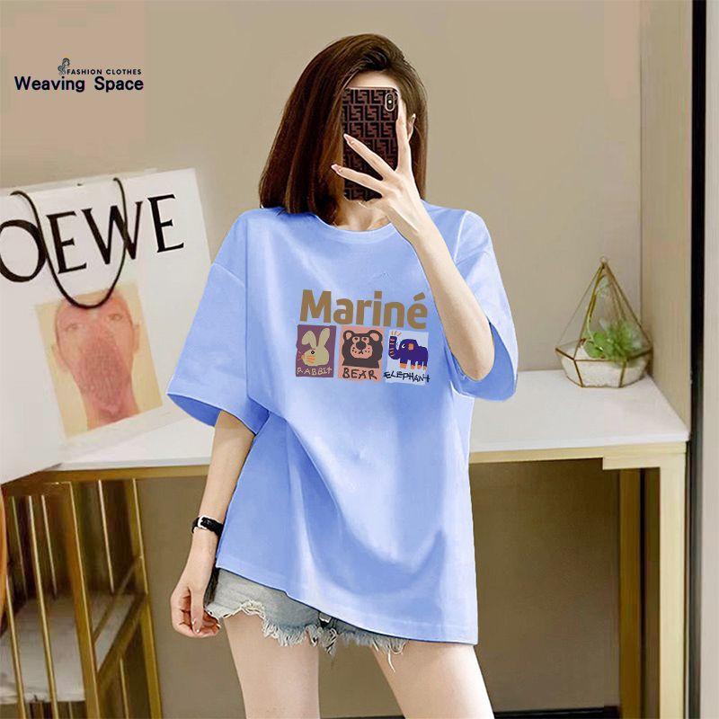 Product Introduction of Áo Thun Cotton Ngắn Tay, Dành Cho Nữ, Dáng Rộng Vừa Vặn, Thiết Kế In Hình, Dài Trung Bình Và Dài, Mỏng, Áo Hàng Mới Về 15