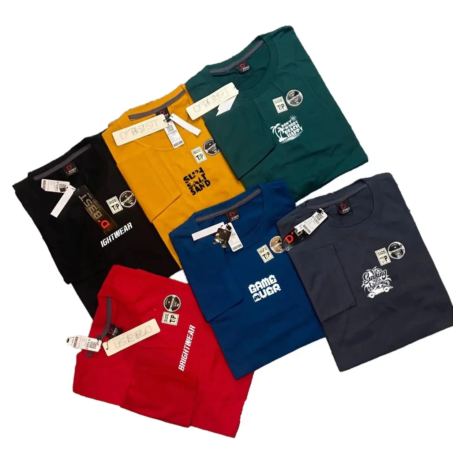 PAKET 4 PCS KAOS LENGAN PANJANG MOTIF SIMPEL BAHAN SEMI KATUN 24S