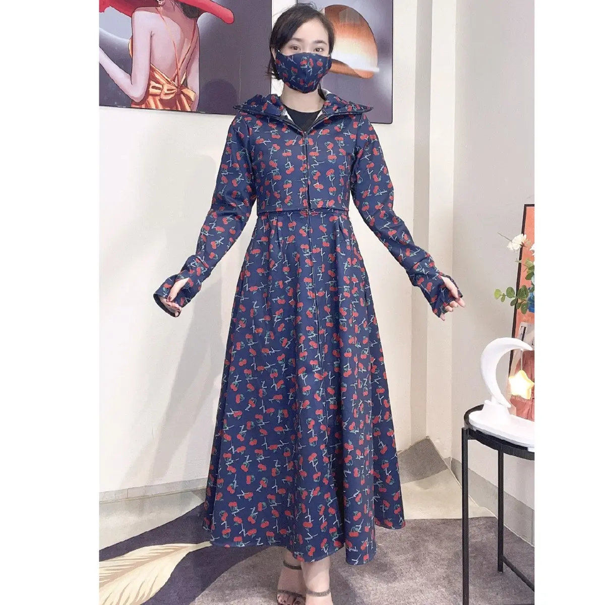 [CROPTOP] Áo nắng toàn thân, dáng croptop, thân trên 2 lớp, tay và phần váy 1 lớp, chất U.m.i N.h.ậ.t, 40-85kg