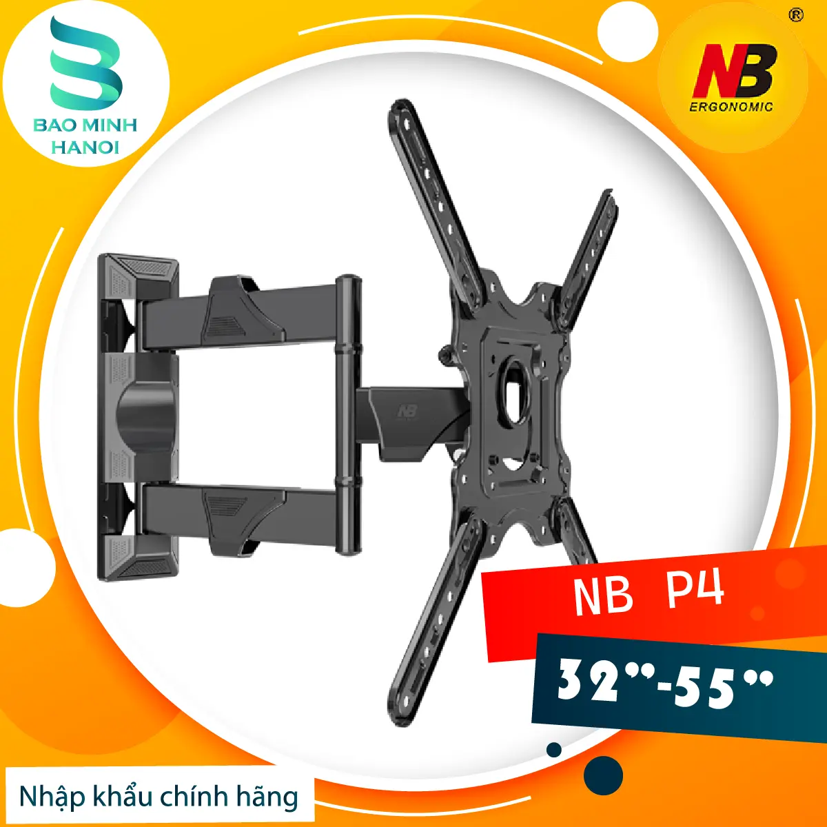 [NB P4] [32 - 55 inch] - Khung Giá Treo Tivi Xoay góc đa năng