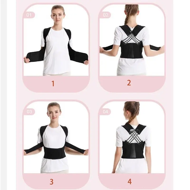 (PUNGGUNG TEGAK) Korset penegak punggung size M-3XL Posture corrector belt / Korset penyangga punggung bungkuk jadi tegak 6