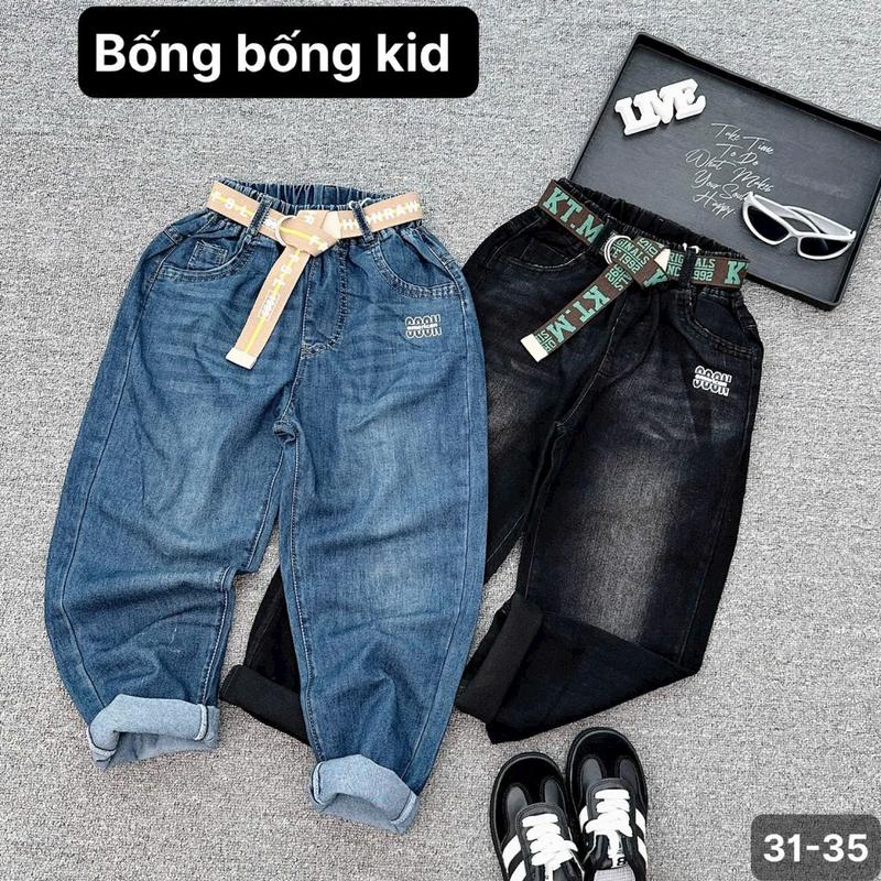 A252- Quần dài jean cho bé trai,quần jean giấy mềm mại cao cấp,từ 18-45kg,cho bé 5 tuổi trở lên 5