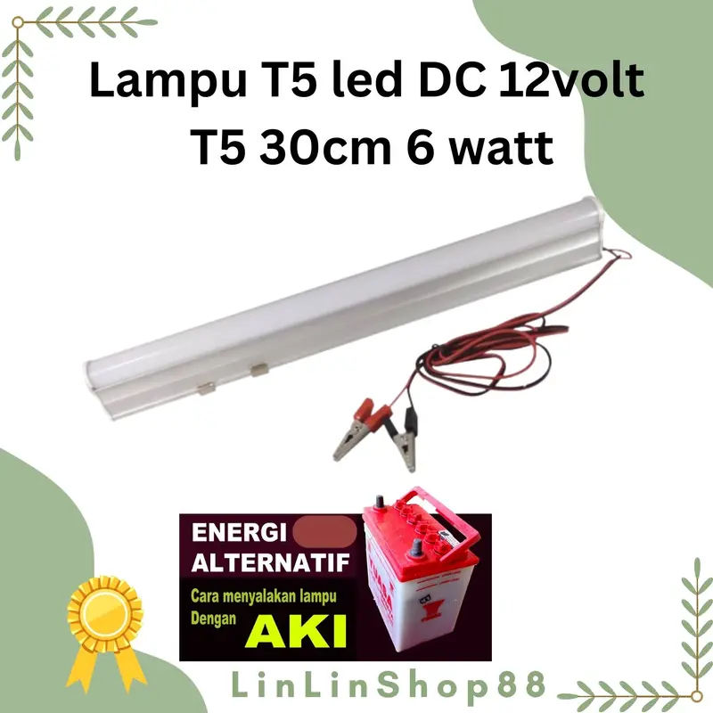 Lampu T5 led DC 12volt T5 30cm 6 watt 0