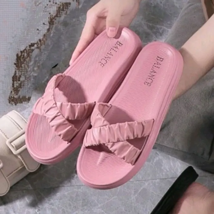 Sendal jelly Serut wanita Korea import karet Balance 2025-1 Wedge Sendal 1