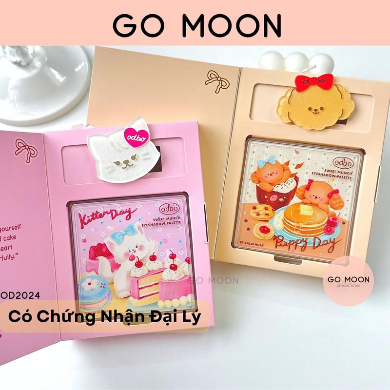 Bảng mắt 9 ô màu ODBO Sweet Much OD2024 Puppy Day Kitten Day 9g hộp quà xinh xắn cute Mỹ Phẩm Trang điểm nữ odbo sweetmush odbo shadow odbo kitty tone hồng