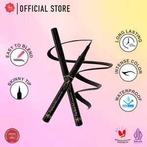 Viva Queen Perfect Art Eye Liner Pen - LONG LASTING, INTENSE INK, SKINNY TIP & EASY TO USE Eyeliner Hitam