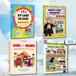 Sách - Combo 4 Cuốn: Kỷ Luật Tự Giác, Định Luật Murphy, Giành Chiến Thắng Trong Giao Tiếp, Giàu Nghèo Không Bằng Có Học Thức