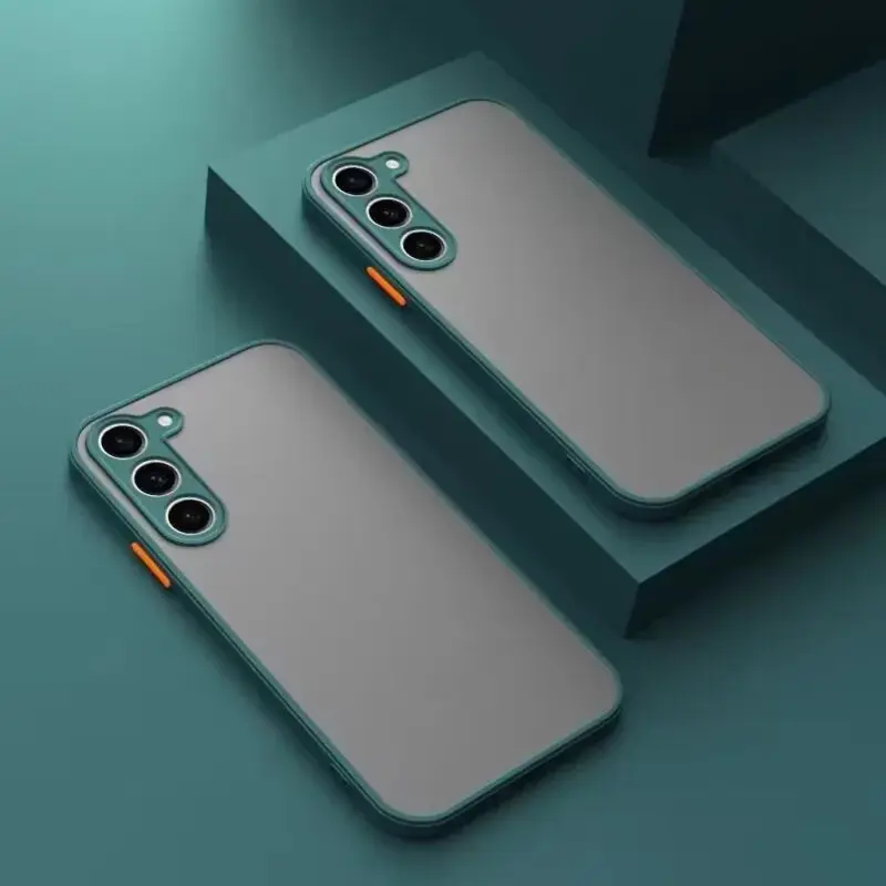 Frosted Translucent Phone Case, 1 Count Anti-fall Fully Edged Mobile Phone Case, Shockproof Cases Cover Compatible with Samsung Galaxy S24 S23 S22 S21 Plus S24 Ultra 5G 3