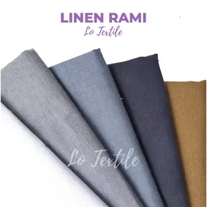 Kain Katun Linen Rami Premium 0.5 Meter (Seri 2) Benang Kemeja