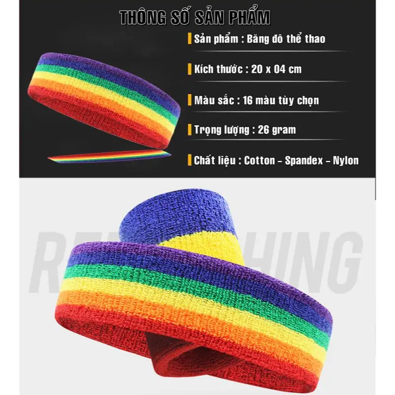 COMBO Băng Đô + Băng Đeo Cổ Tay Thể Thao Thấm Chặn Mồ Hôi Nam Nữ Chơi Bóng Rổ Đá Banh Tennis Cầu Lông Chạy Bộ ECO SPORT 1