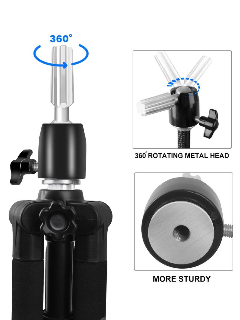 Product Introduction of Wig Stand Tripod, Adjustable Mannequin Head Stand with Hook, Professional Manikin Head Tripod, Hair Extension & Wigs Accessories 5