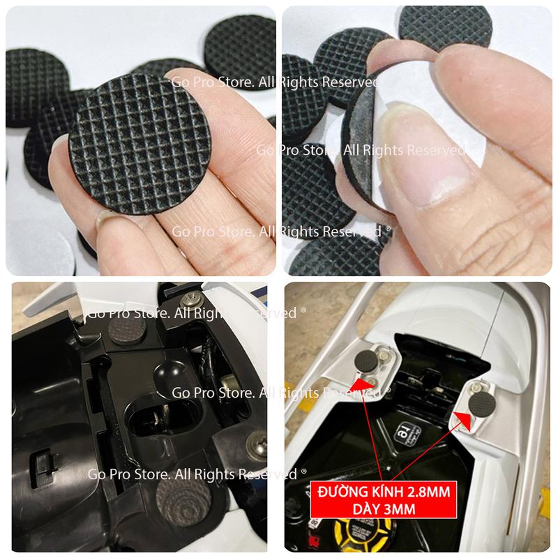  Set 02 Miếng Dán  Đệm  Chống Rung  Rè  Yên Dàn Áo Xe Máy D4091 - T5T 