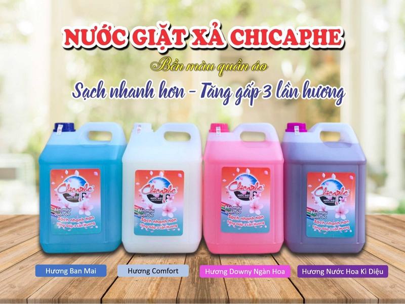 CHICAPHE - Nước giặt xả Chicaphe can 10L hương ComFort sạch thơm mềm vải