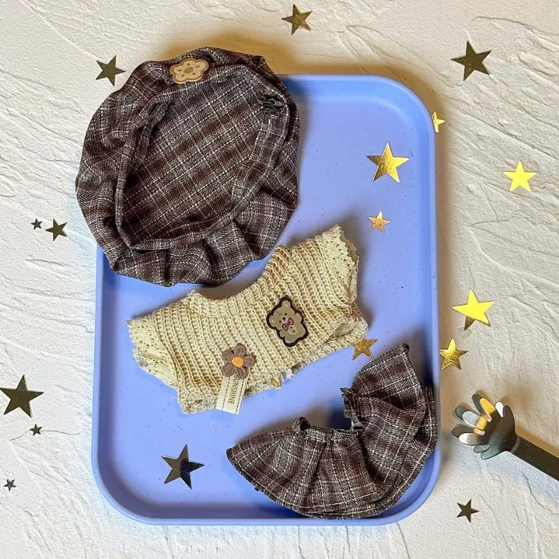 Quần áo búp bê, cho mèo Luky, Labubu và béba V3 Mini, Váy quần áo thời trang, Phụ kiện búp bê đồ chơi 7