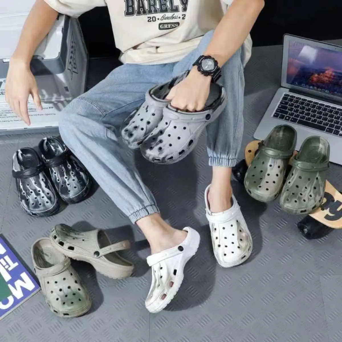 LUCKY7 Comfy Breathable And Fashionable Clogs For Men And Women Boy Shoes Summer Sandal Walking Shoes Footwear Comfort Dance Weight Hip Casual Nail