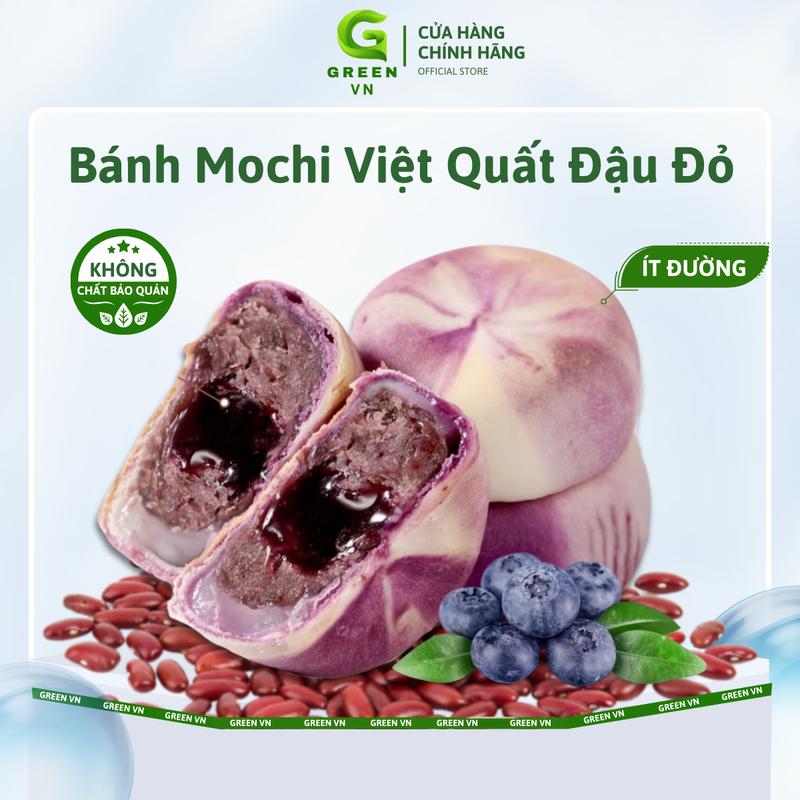 Bánh Mochi Việt Quất Đậu Đỏ Green Vn Thơm Ngon Ít Đường Không Chất Bảo Quản Ăn Liền Không Cần Chế Biến Túi 250g 500g 1kg Đồ Ăn Vặt Snack Food