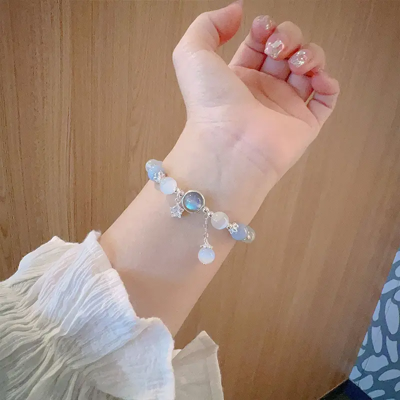 Seperti Gelang Batu Mata Kucing dengan Desain Hewan yang Unik, Gelang Keberuntungan, Hadiah untuk Sahabat Terbaik
