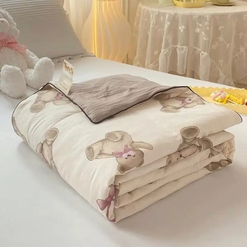 Chăn cotton sơ đũi đậu nành 2mx2m2, chất vải mỏng thoáng, chăn văn phòng, chăn sử dụng 4 mùa BEDDING