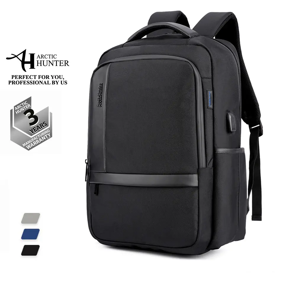 Balo du lịch nam Arctic Hunter B00120 chất liệu Oxford chống thấm nước, thiết kế nhiều ngăn có cổng sạc USB tiện dụng Backpack Đeo Vai