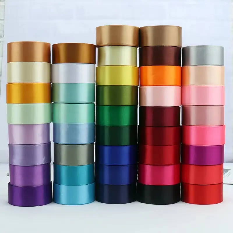 25Yards/Roll 40mm Satin Gift Wrapping Ribbon DIY Craft Wedding Party Christmas Decoration Handmade   Accessories Cake Wrapping Gift Packing Artificial Rose Flower Hand Craft