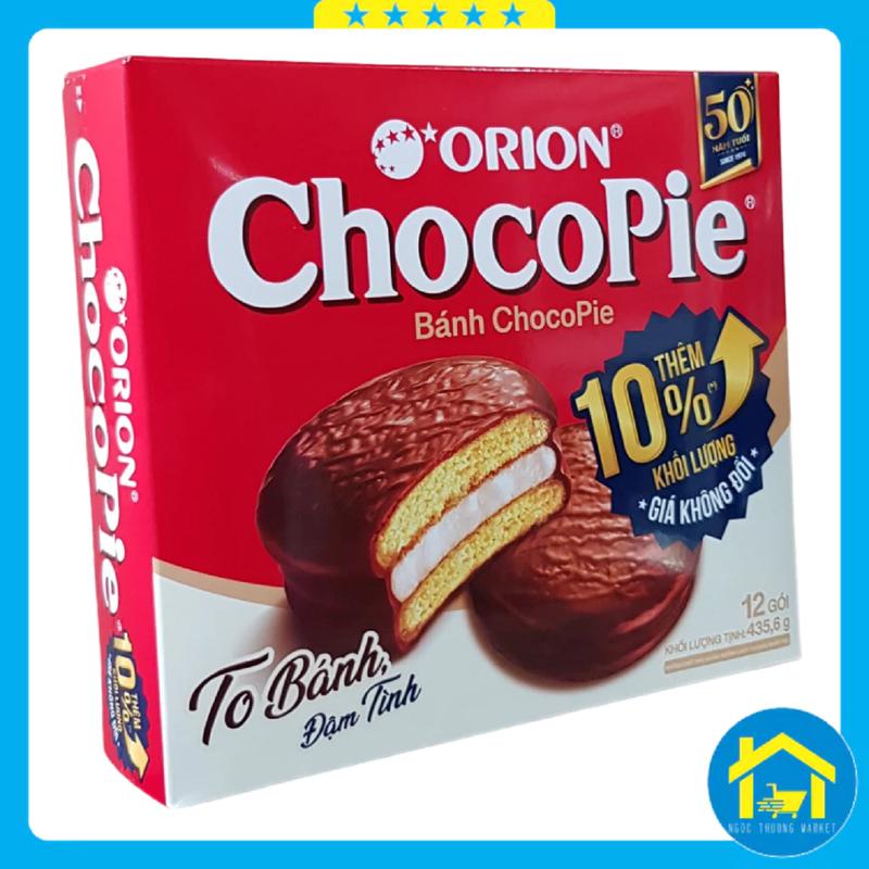 Bánh ChocoPie Orion hộp 435,6g (12 gói x 36,3g) - Food Sô Cô La Chocolate Snack Thức Ăn Socola Ăn Vặt
