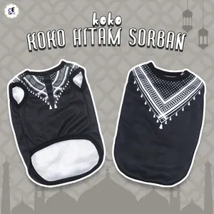 Baju Kucing Anjing Size Jumbo Koko Sorban Hitam Ramadan Untuk Kucing Anak Kambing Anjing