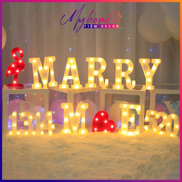Đèn LED trang trí sinh nhật sự kiện My Home bảng chữ cái và số tự nhiên DN033