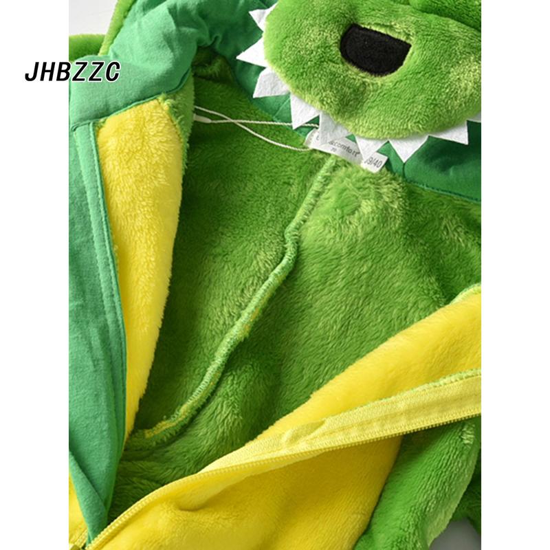 Baby Animal Costume Winter Warm Lion Dinosaur Giraffe Hooded Romper 5