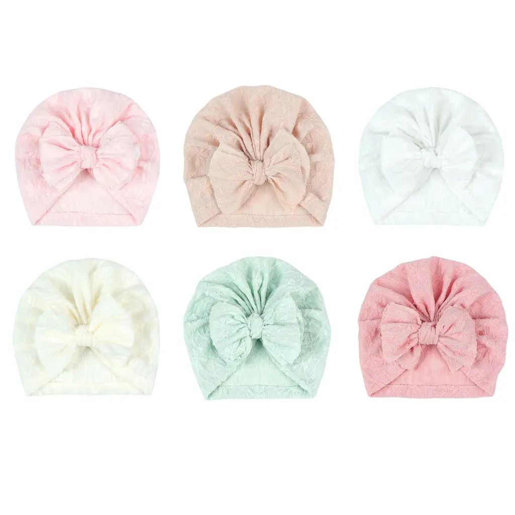 Mũ Turban Cho Trẻ Sơ Sinh, Mũ Quấn Đầu Co Giãn, Họa Tiết Jacquard, Mũ Bệnh Viện, Có Nơ Trang Trí, Mũ Nồi, Thích Hợp Để Gặp Gỡ Gia Đình, Hàng Mới Về