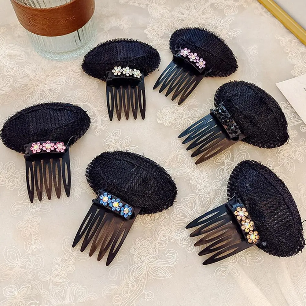 Fluffy Soft Forehead Head Hair Cushion Invisible Hair Pad Sponge Loose Hair Clamp Foam With Comb Clip DIY Hair Accessories