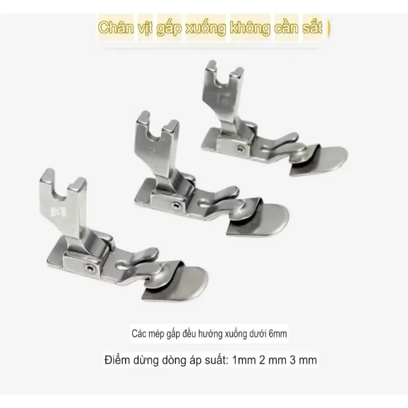 ￼Chân vịt may ghép gấp mí, may bẻ lai dùng cho máy may 1 kim công nghiệp 7