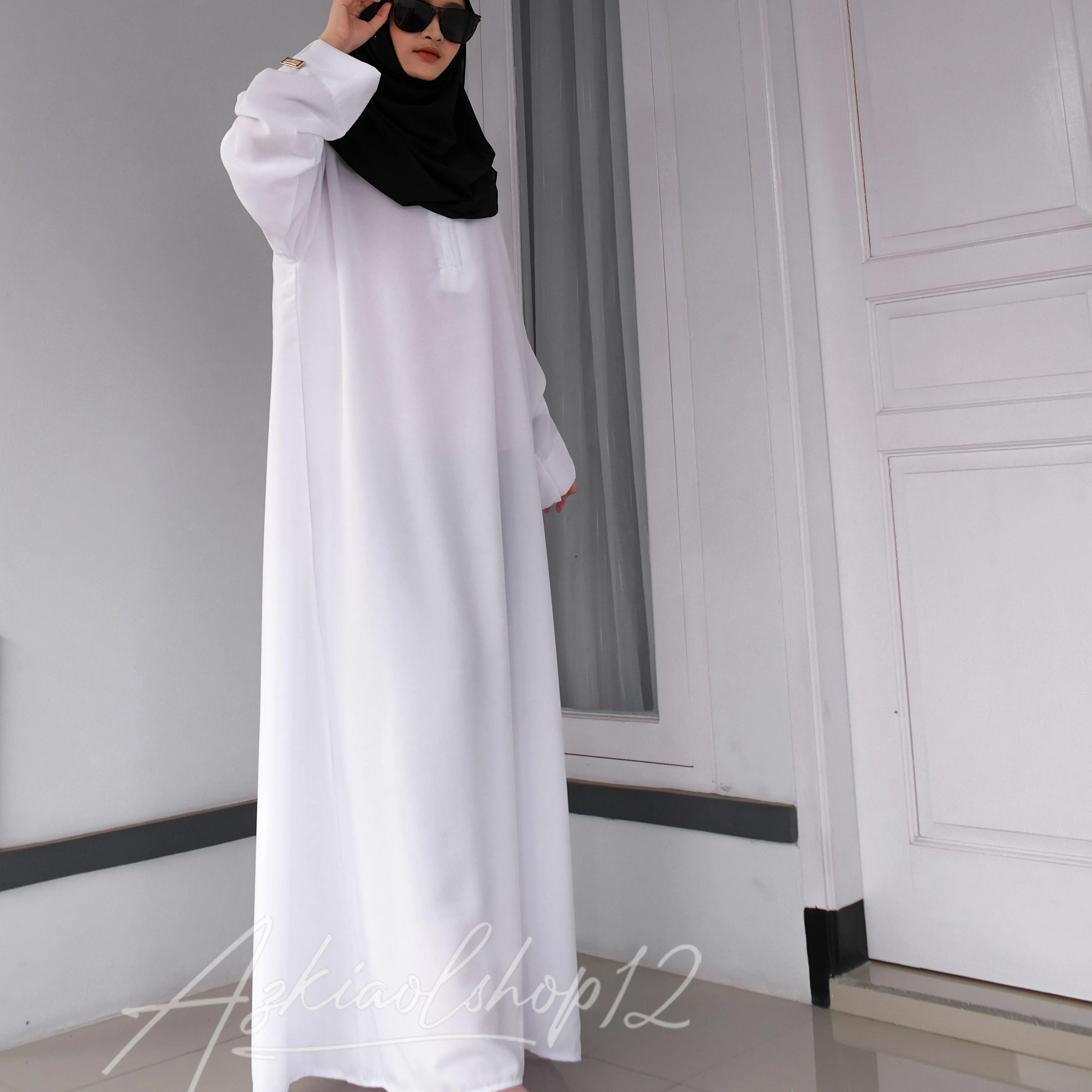 ABAYA UMROH ABAYA SANTRI BASIC POLOS cantik dress Muslim Wanita