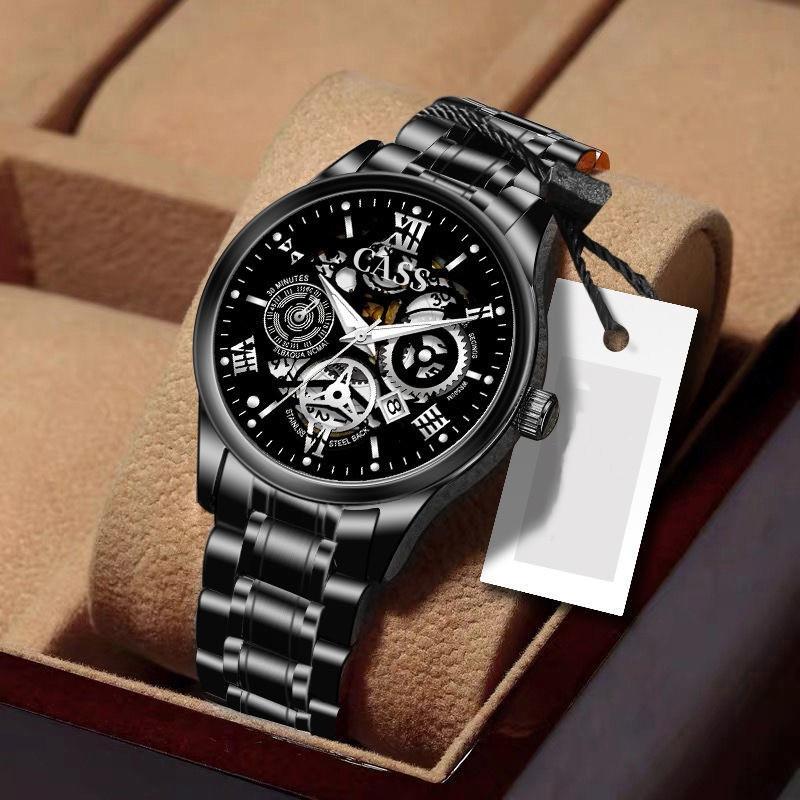 Product Introduction of JAM TANGAN PRIA IMPORT 2024 NEW CASS MEN'S WATCH FASHION HOLLOW BUSINESS WATCH TREN WATERPROOF NIGHT LIGHT LUMINOUS QUARTZ QUARTZ SEGOOD WATCHES 8