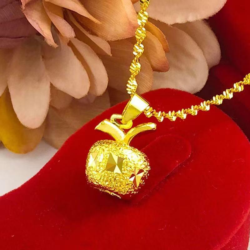 Product Introduction of Necklace Women's brass gold-plated pendant Necklace Water ripple collarbone chain Long-term non-fading jewelry for girlfriend 13