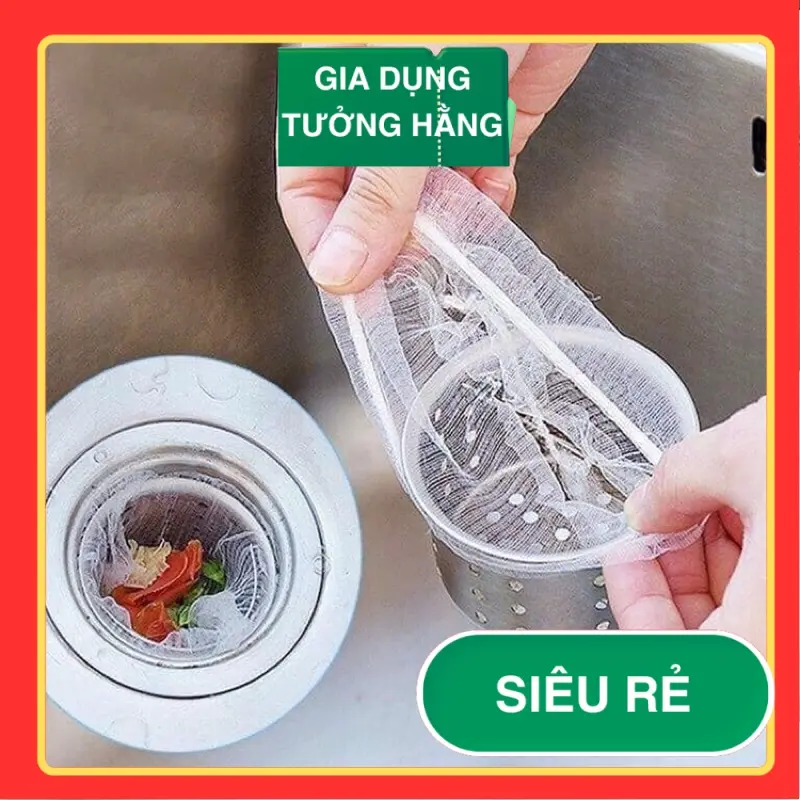 Sét túi lọc rác chống tắc nghẽn bồn rửa bát bịch/100 cái 0