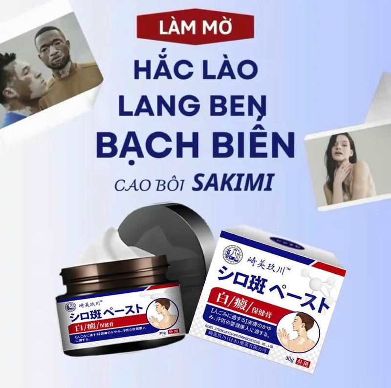 [Chính Hãng] Cao bôi SAKIMI làm mờ Lang ben, Bạch biến, Hắc lào - Kem Bôi Cố Truyền Sakimi Hủ 30G