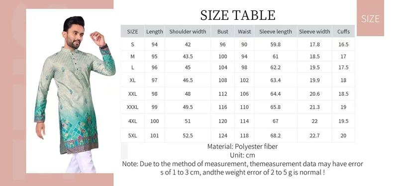 Product Introduction of Áo Kurta cho nam giới, trang phục Ấn Độ, thích hợp cho các bữa tiệc và trang phục Thường Ngày hàng ngày 0