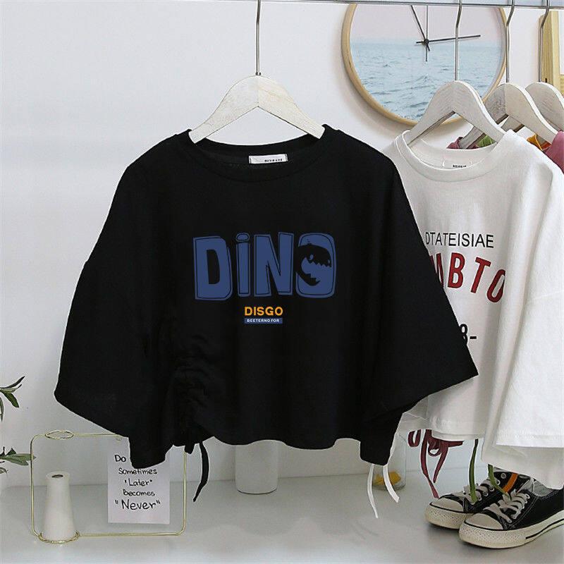Product Introduction of Áo Thun Dây Rút ngắn tay, dành cho nữ, Cạp Cao, Cropped Xén, Dáng Rộng Vừa Vặn, Áo Crop Top 20