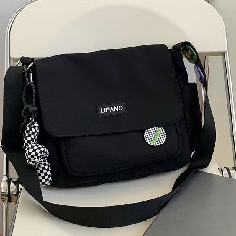  Túi đeo vai đeo chéo nam nữ đơn giản chất liệu vải bố chống thấm nước đi học đi chơi 