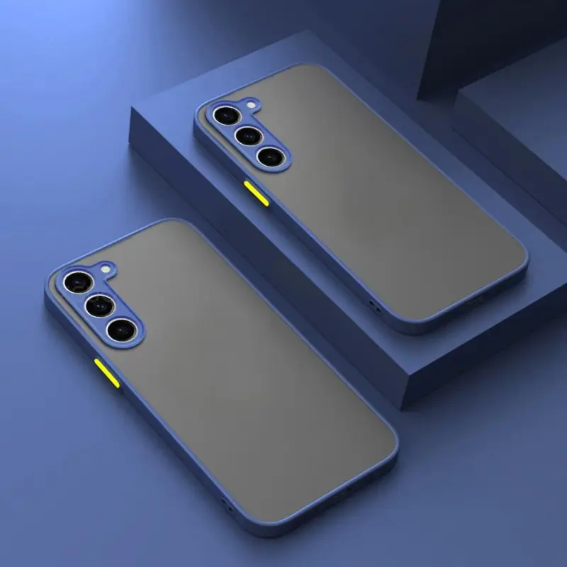 Frosted Translucent Phone Case, 1 Count Anti-fall Fully Edged Mobile Phone Case, Shockproof Cases Cover Compatible with Samsung Galaxy S24 S23 S22 S21 Plus S24 Ultra 5G 7