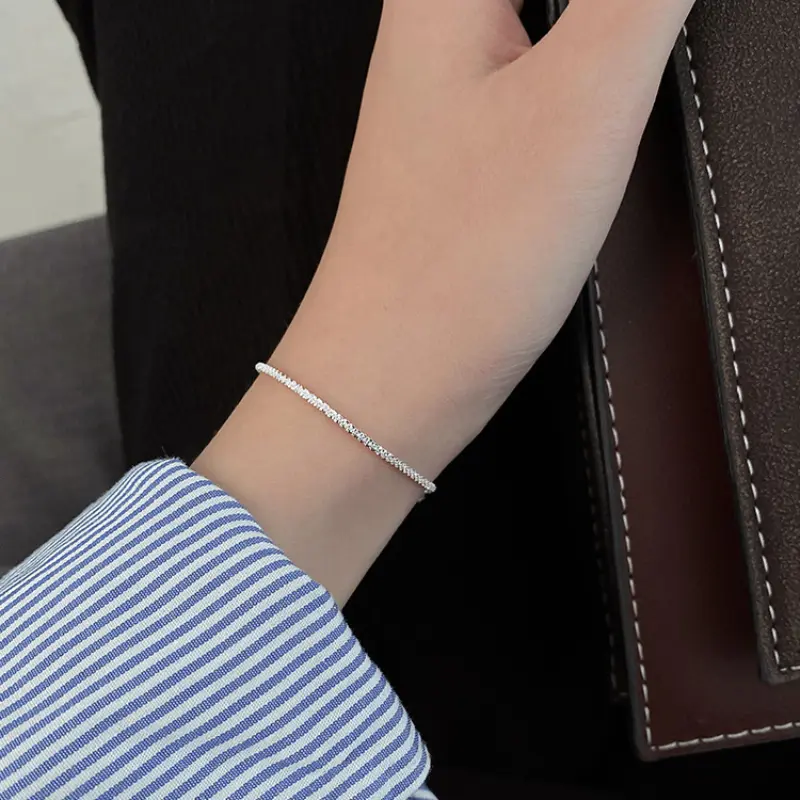 Vòng Tay Lấp Lánh Hợp Xu hướng Thời Trang, Dành Cho Nữ, Đơn Giản Và Thanh Lịch, Cá Tính, Dễ Phối Đồ, Trang Sức Tay Cao Su