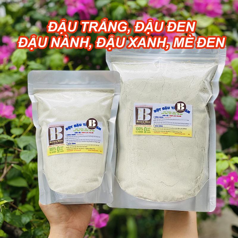 Bột đậu và mè đen rang xay nguyên chất 4 loại hạt