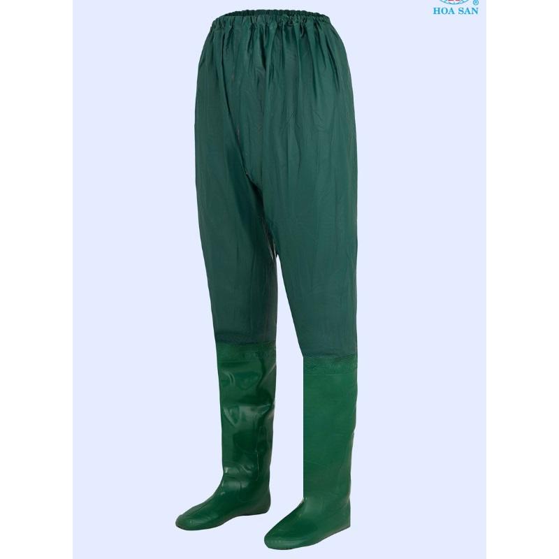  Ủng liền quần 2 lớp  Hoa San size 35-43 Ủng lội nước ủng bảo hộ lao động quần ủng lội bùn 