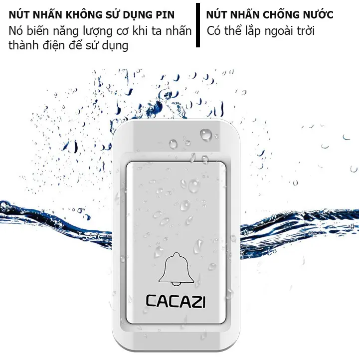 Chuông cửa không dây Cacazi không dùng pin chống nước - 38 kiểu nhạc chuông 3