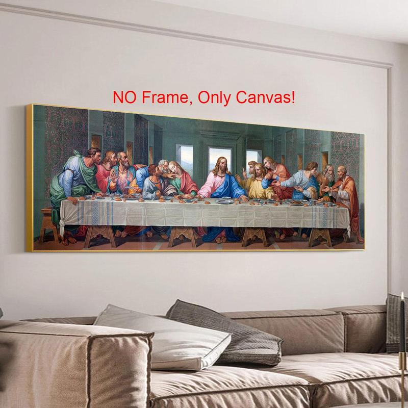 Product Introduction of The Last Supper Pattern Canvas Painting without Frame, 1 Count Modern Wall Art Painting, Wall Art Decor for Home Living Room Bedroom Office 3
