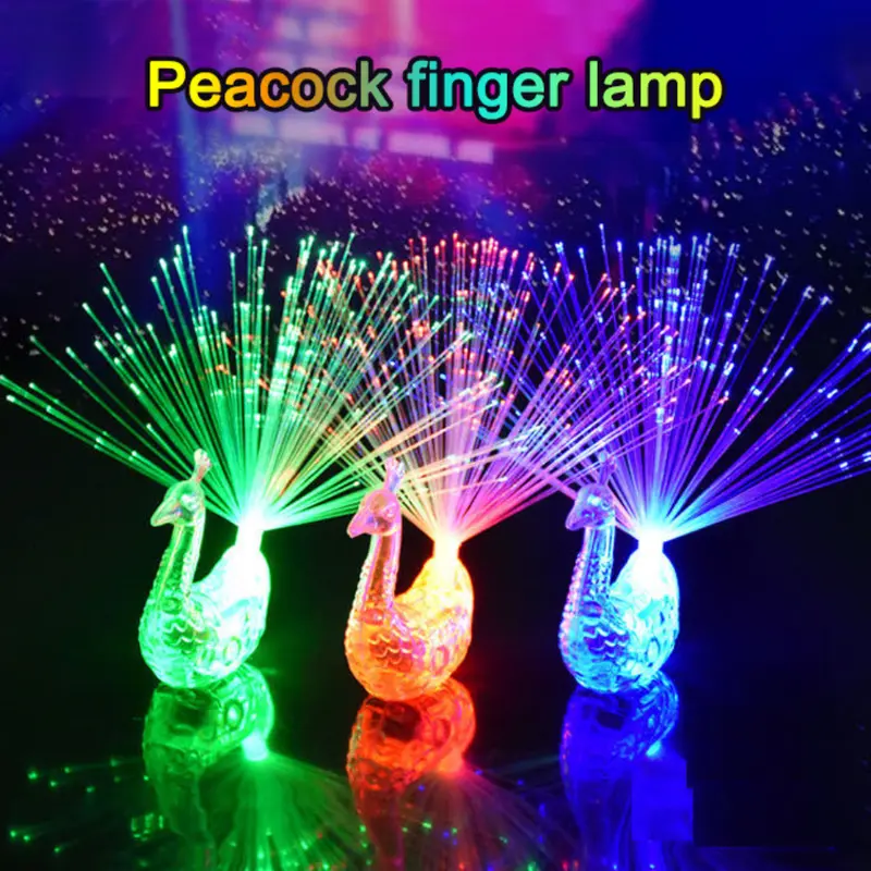 Đèn Ngón Tay Con Công Dạ Quang, Đồ Chơi Phổ Biến Cho Trẻ Em, Có Tại Các Gian Hàng Đường Phố, Đồ Chơi Dạ Quang, Thích Hợp Cho Các Chợ Đêm 0