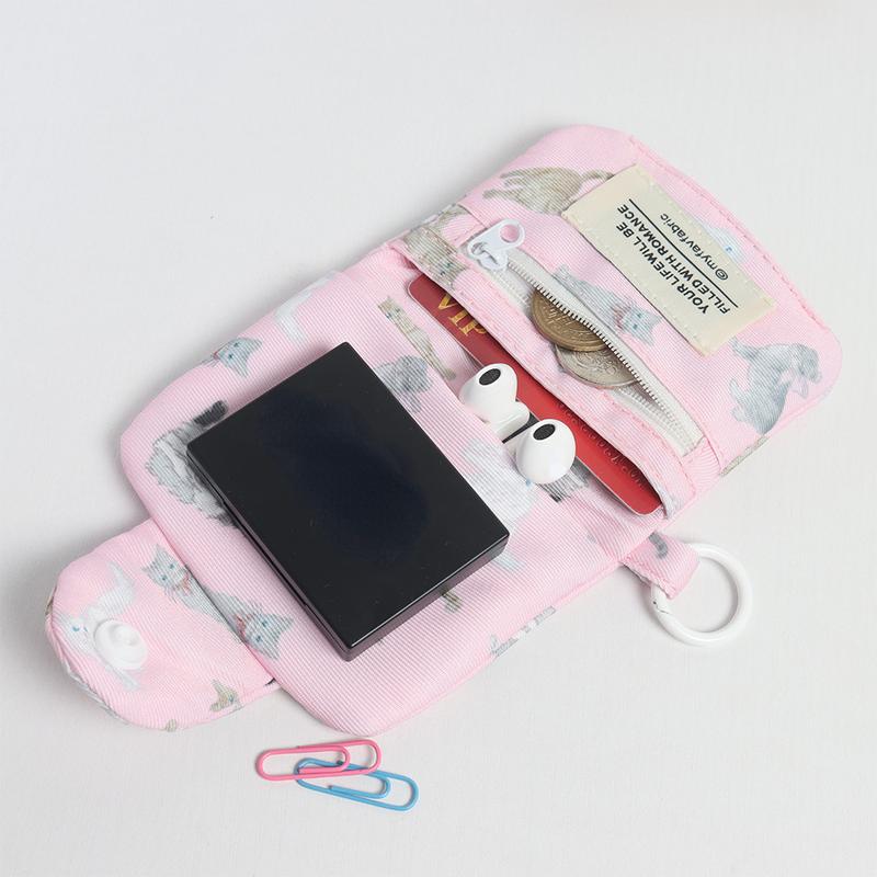 Product Introduction of 1pc Cute Student Card Simplicity Floral Korean Fashion Wallet Card Holder for Girls PortableSmall Storage Bag 16